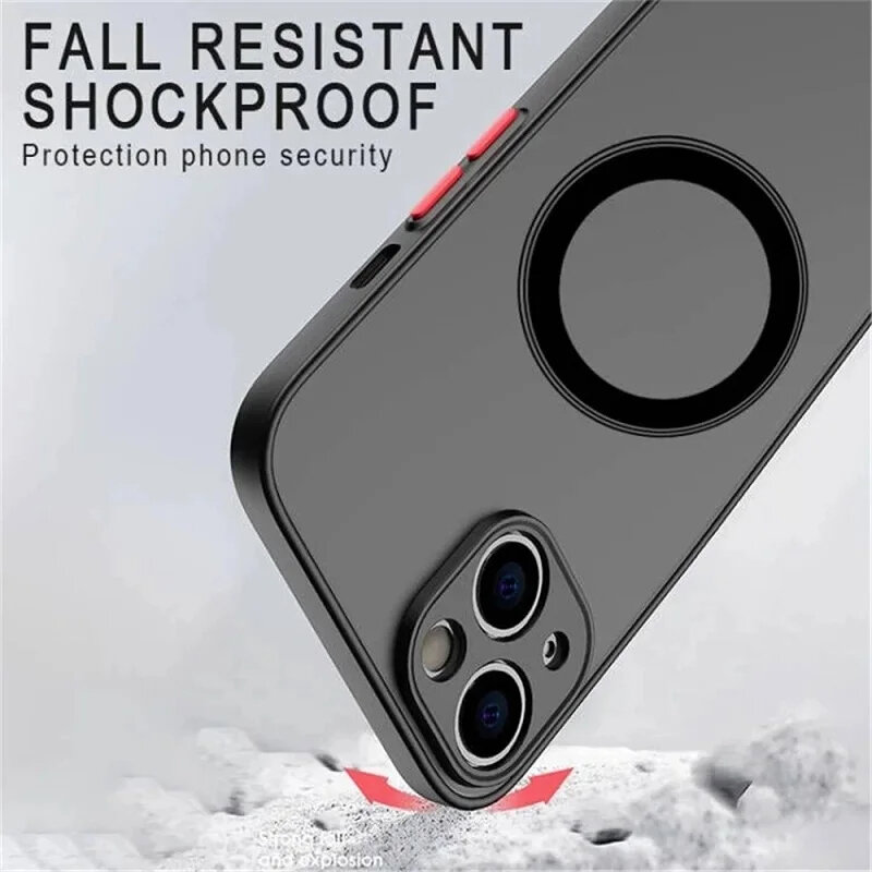 Luxury Matte Frosted For Magsafe Magnetic Wireless Charging Case For Samsung Galaxy S23 S22 S21 Ultra Plus Shockproof Hard Cover