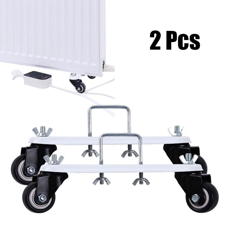 Improve Efficiency  Durable Carbon Steel Construction Hydroelectric Radiator Electric Heater Mobile Stand Bracket  2pcs