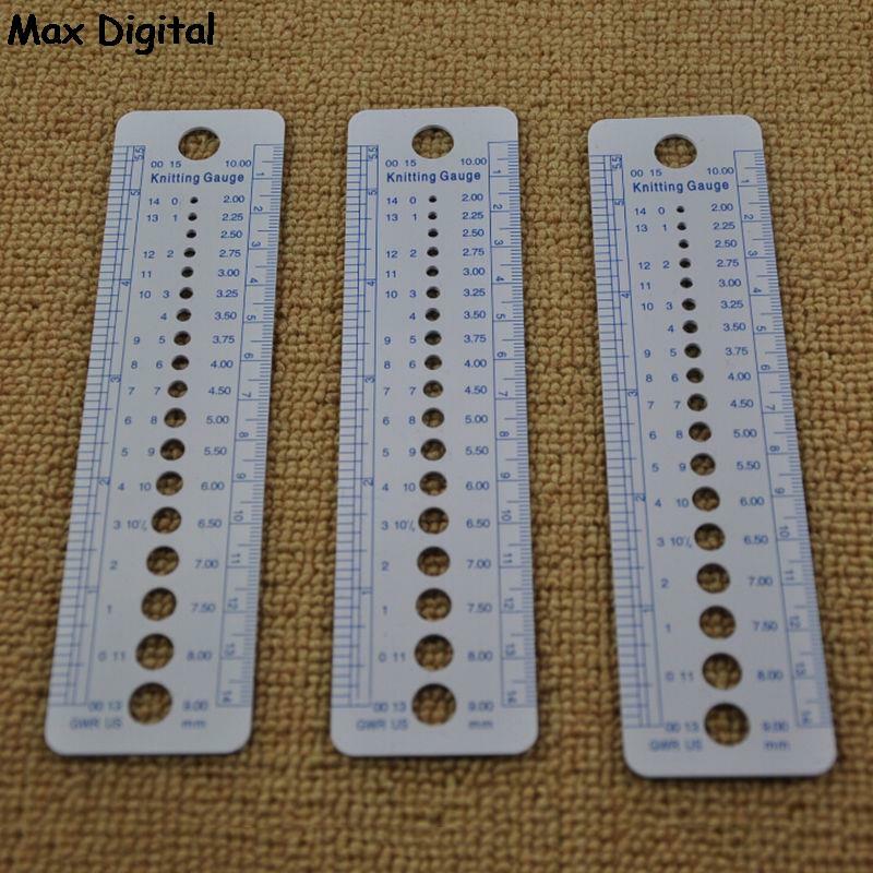 1Pc Ruler Tool All In One 2-10mm US UK Needle Gauge Inch cm Canada Sizes Knitting