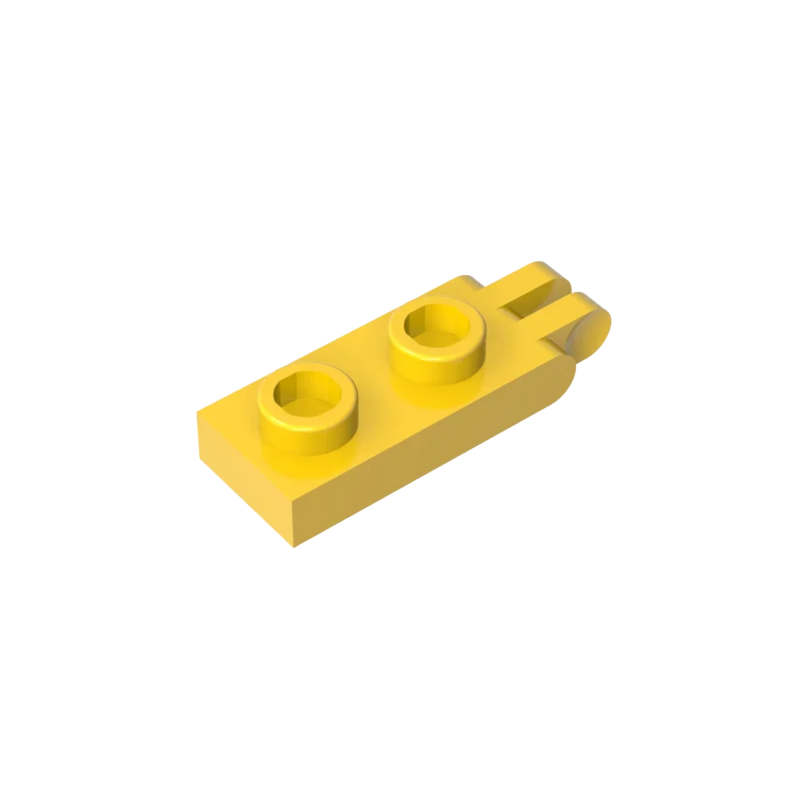 Gobricks GDS-M174 Hinge Plate, 1x2 com 2 dedos na extremidade, tipo indefinido, compatível com Lego 4276 monta bloco de construção