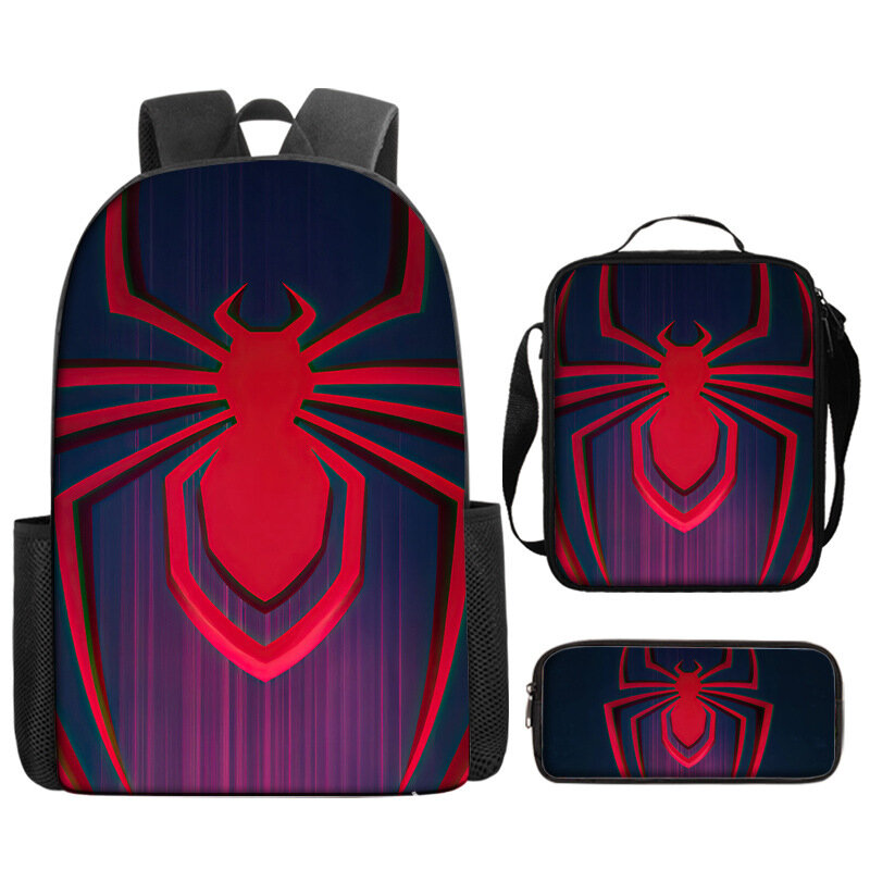 3 sztuk/zestaw dzieci Spiderman torby szkolne dla chłopców dziewczynki 16 cali Marvel superbohater plecak dla dzieci torba na książki podstawowej