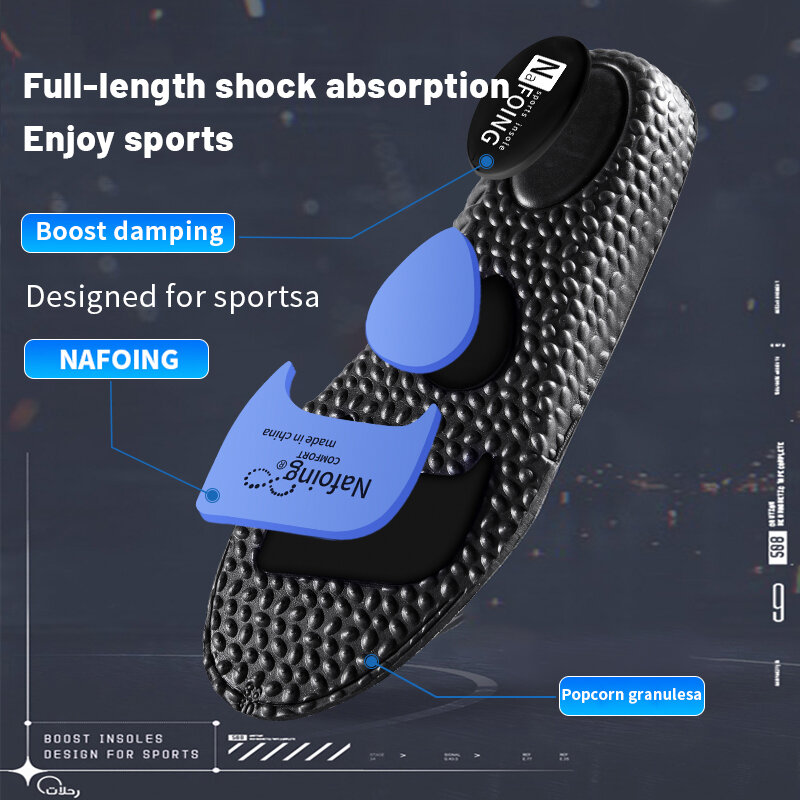Спортивные стельки для обуви с амортизацией, 250мм/260мм/270мм, для занятий спортом и бега