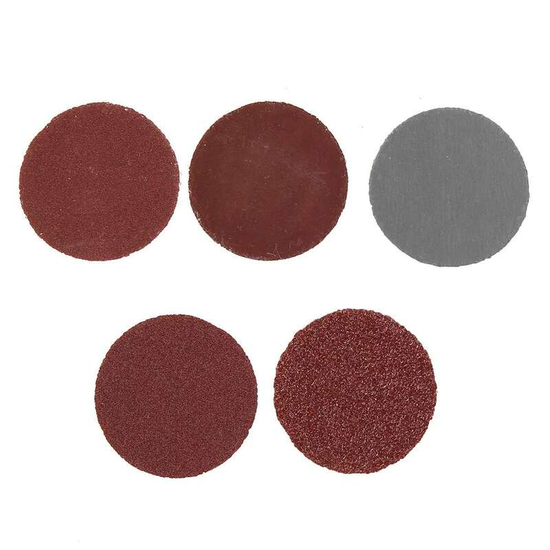 100Pcs Mixed Set 1inch Sanding Disc + Loop Sanding Pad 1inch + 1/8inch Shank Abrasives Ho Loop Backer SandPaper