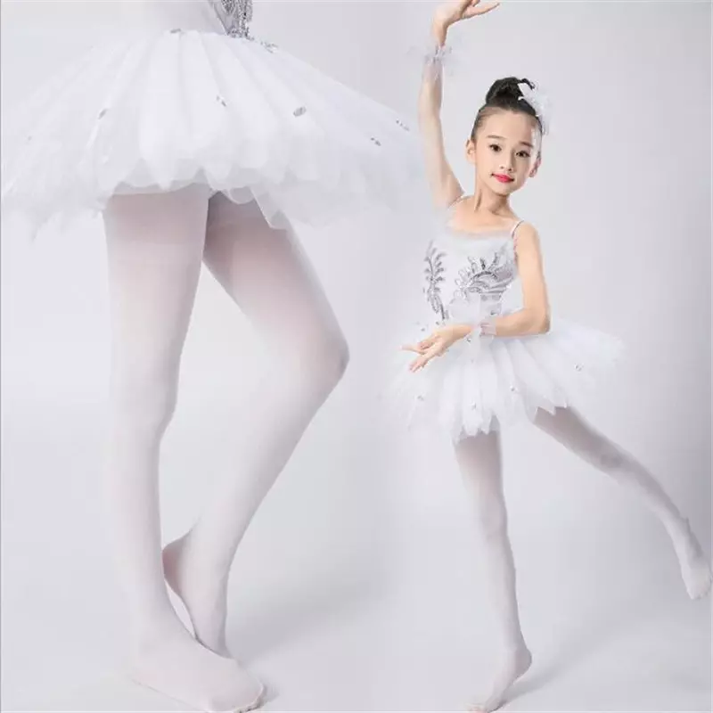 Pantimedias de baile de Ballet para niños, medias de terciopelo blanco sólido, Color caramelo, verano y primavera