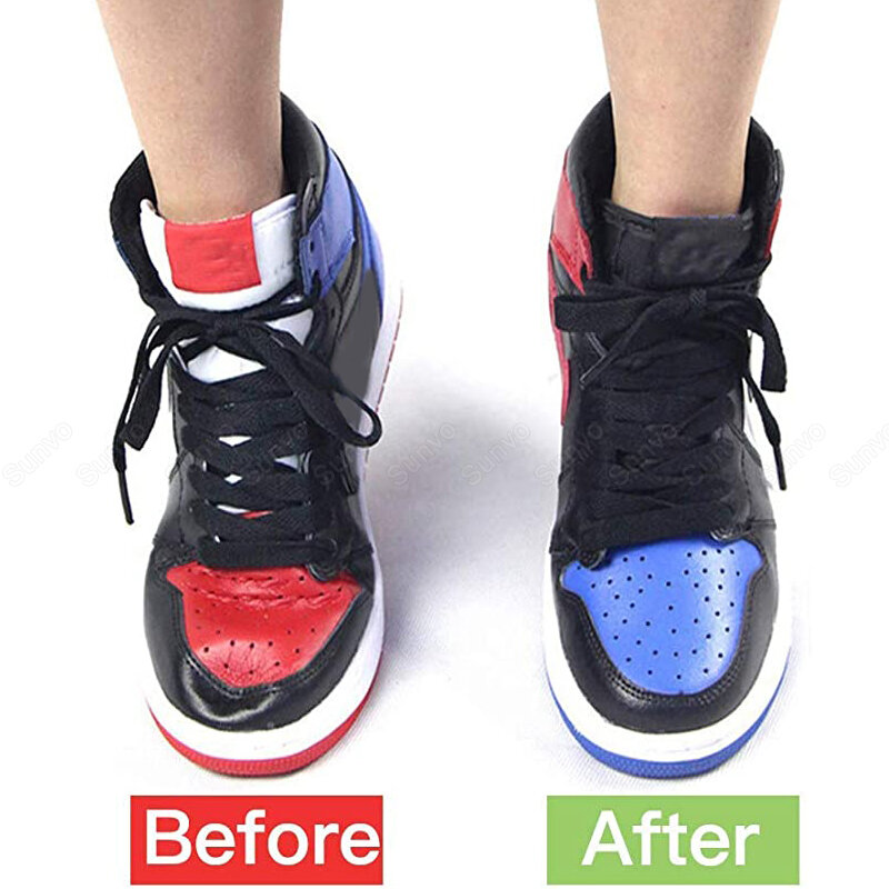 Pelindung sepatu olahraga, 1 pasang pelindung sepatu Anti kerut untuk sneaker penutup jari kaki Anti Keriput mendukung ekstender sepatu