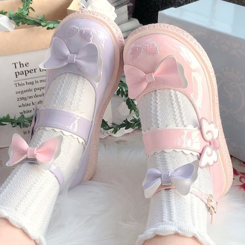 Kaweii Lolita buty słodkie lato Mary Janes kobieta mieszkania Patchwork styl japoński 2022 moda śliczne Party Jk buty dla dziewczynek