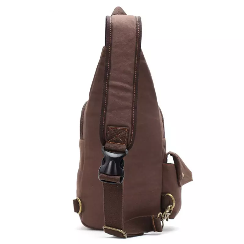 Chikage Multi-function Unisex New Chest Bag Personality Men's Canvas Crossbody Bag Large Capacity Travel Shoulder Bag