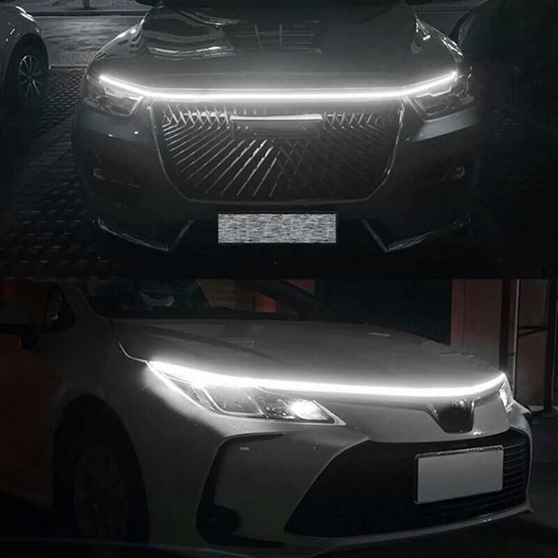 Dekoracyjne LED listwa oświetleniowa do maska samochodu uniwersalnego światła do jazdy dziennej lampka ostrzegawcza silikonowy IP67 wodoodporny pyłoszczelny Lighr