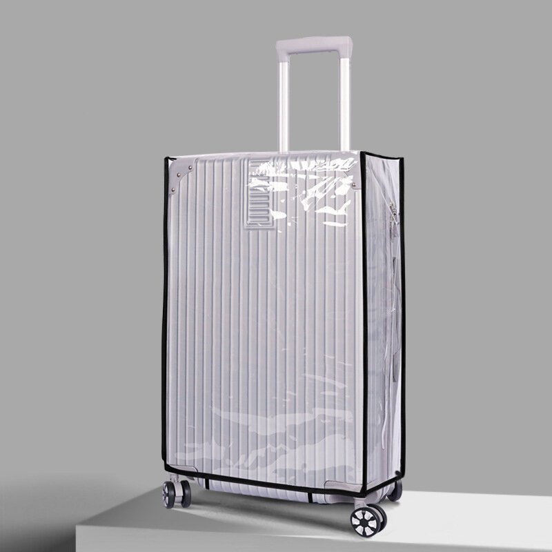 Juste de protection de bagage entièrement transparente, housse de protection de valise épaisse, housse de valise en PVC, housse de bagage à roulettes