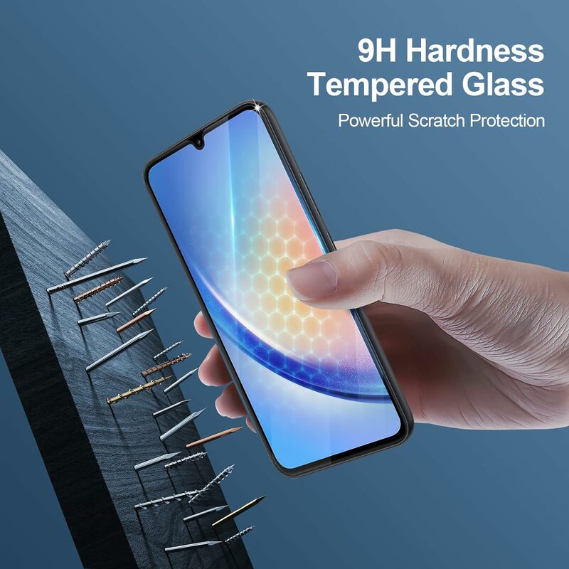 Закаленное стекло с полным покрытием для Samsung Galaxy A25, 2/4 шт.