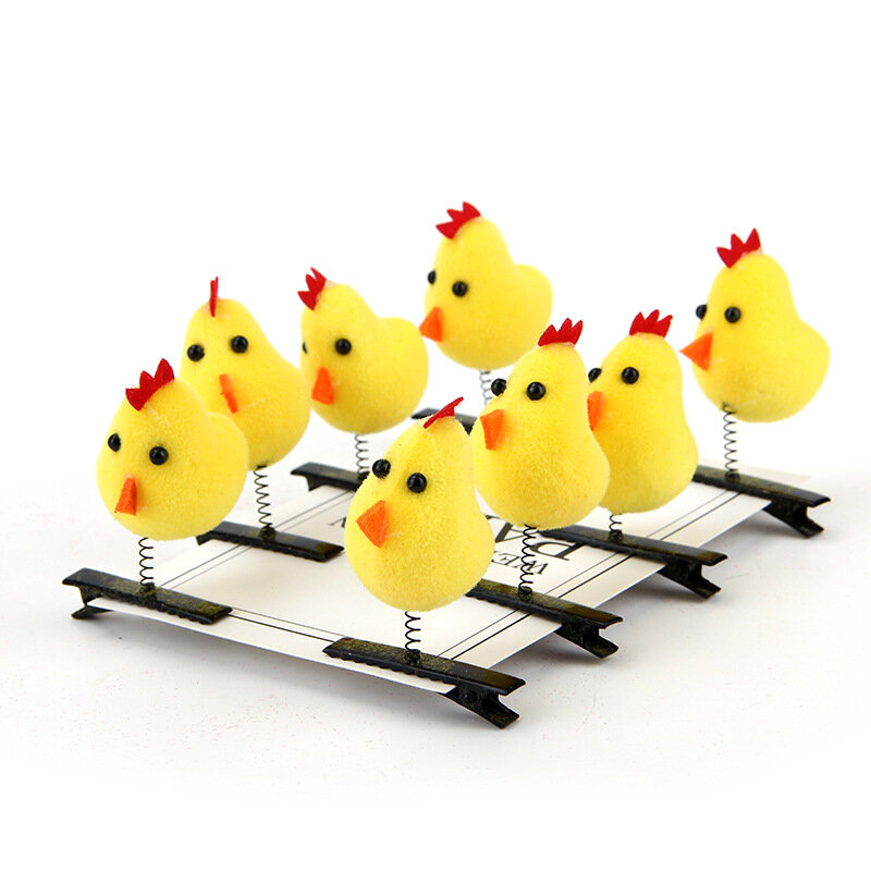 1 gelbe Ente Spielzeug Bobby Pin für die Kinder, Mädchen lieben niedlichen Herz Swing Tiara dekorative Clip Spielzeug