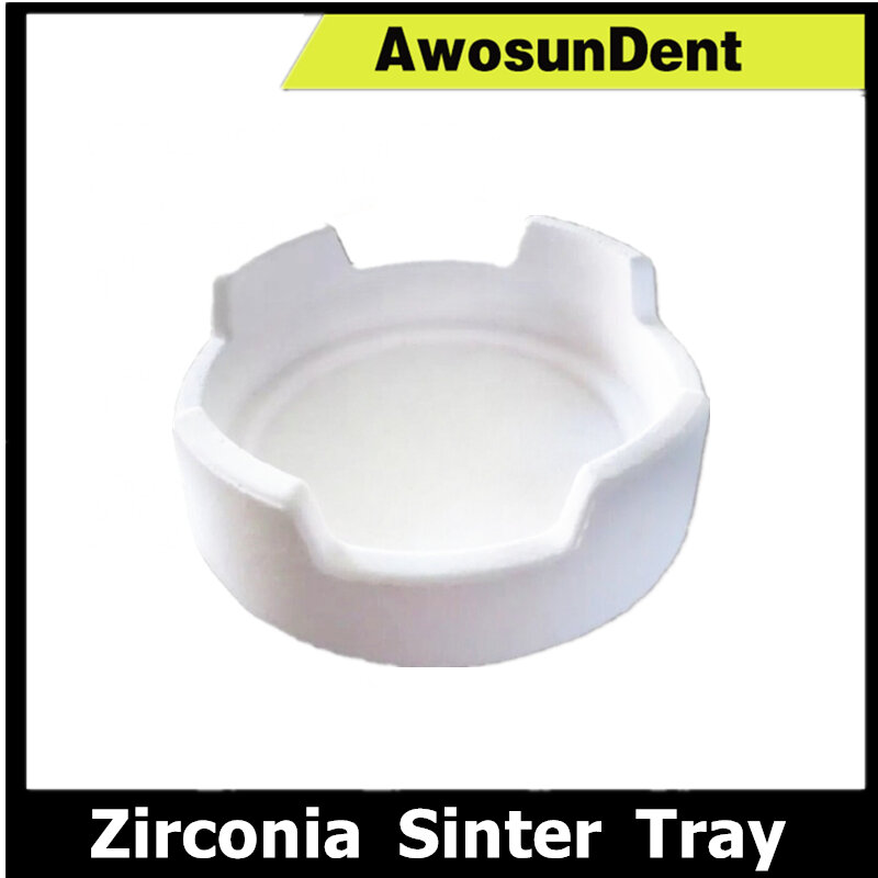 Un Kit Denral Lab Material Round crogiolo Zirconia vassoio di sinterizzazione con coperchio Cad Cam coperchio piatto sinterizzato quadrato in ceramica