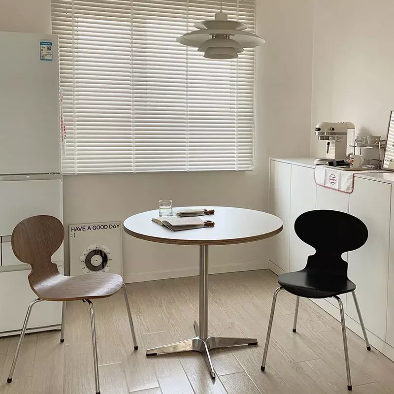 Meja Sudut Kopi Kecil Nordica Glamor Modern Meja Layanan Kopi Bundar Salon Mesa Redonda Item Rumah Tangga CC50KF