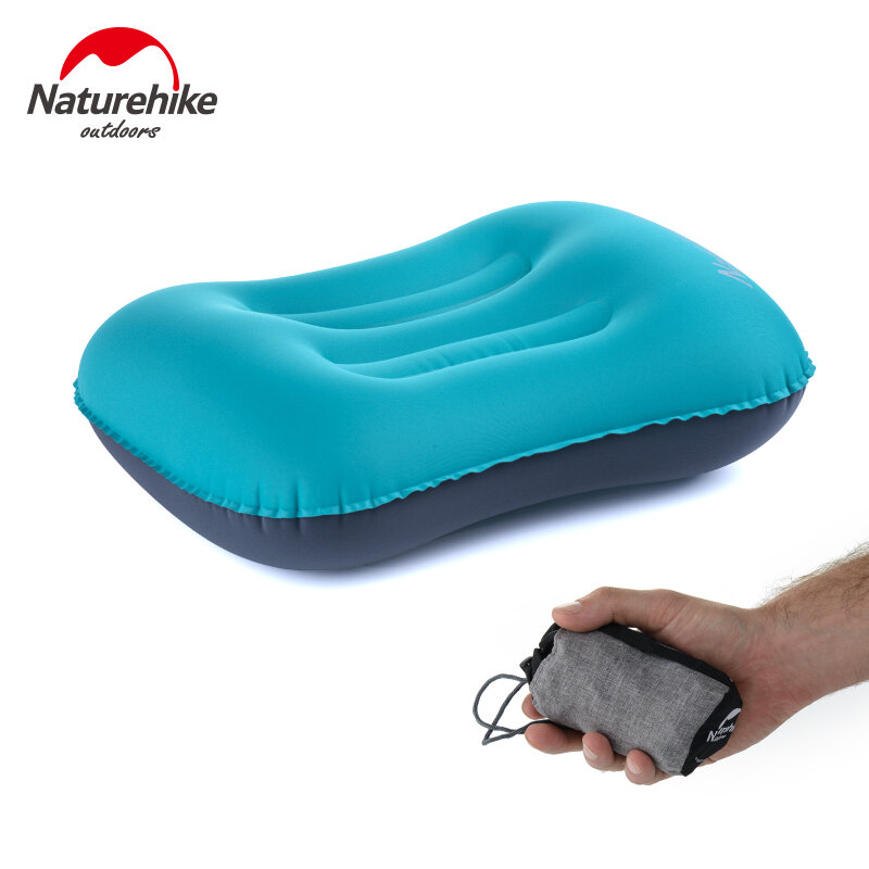 Naturehike travesseiro inflável para acampamento, travesseiro de ar ultraleve, para caminhadas ao ar livre, compressível, para viagem