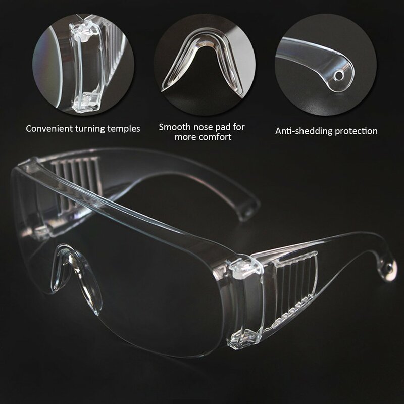 Proteção anti-nevoeiro óculos de isolamento respirável anti-cuspir óculos totalmente clara visão segurança anti-respingo neutro//