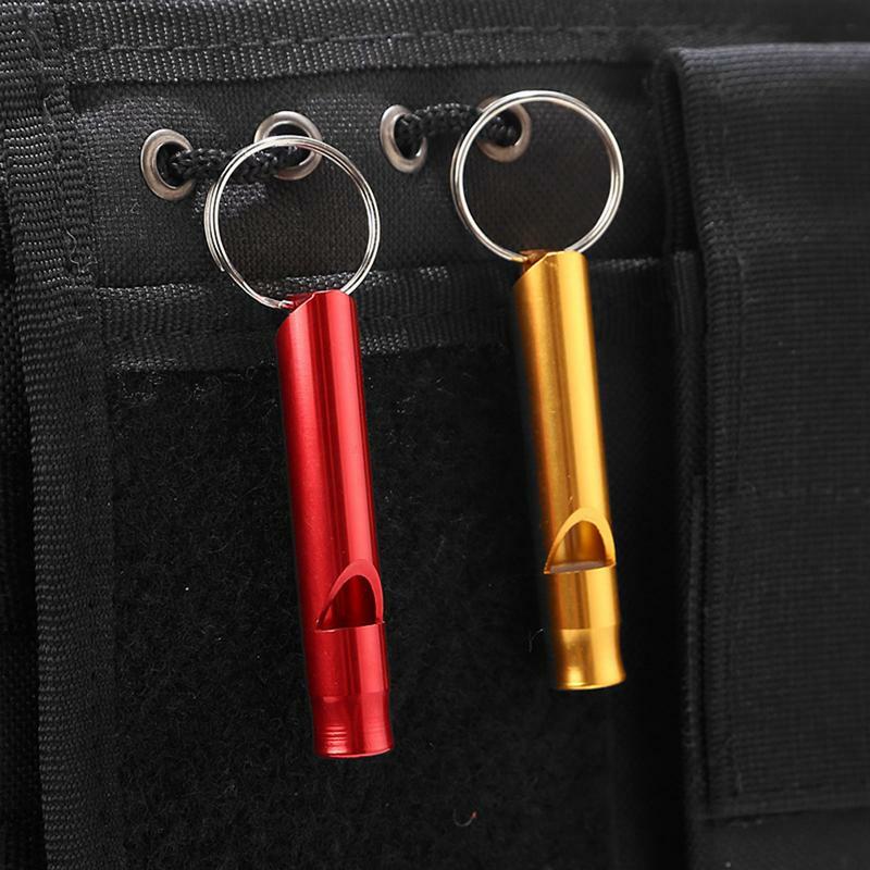 Survival Whistle Camping Hiking Loud Sound Lifeguard Whistles Aluminum Rescuing Signaling Whistles for Outdoor Adventures