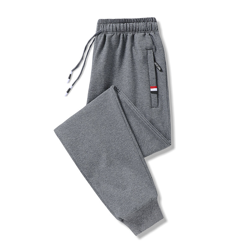 Pantalon de survêtement décontracté en coton pour homme, pantalon de survêtement sportif, jogging noir FJMale, grande taille, 5XL, 8XL