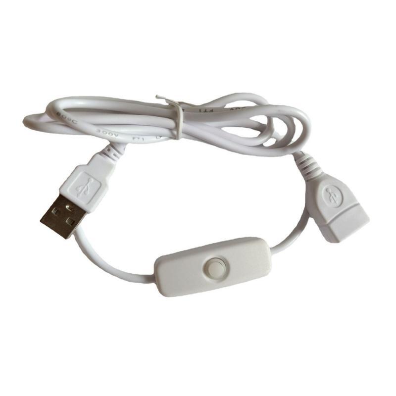 RYRA kabel ekstensi USB 100cm, kabel ekstensi USB dengan adaptor kabel ON/OFF, aksesori catu daya kabel Data Male-to-master