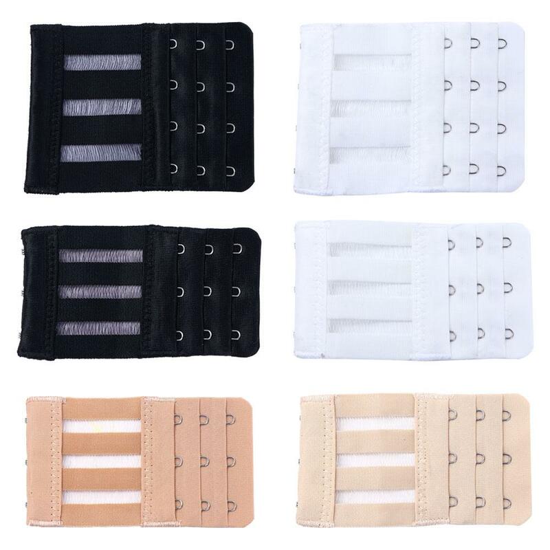 Fivela de extensão de sutiã para mulheres, extensor de lingerie, 4 ganchos, 3 linhas, acessórios intimates, pulseira de lingerie DIY
