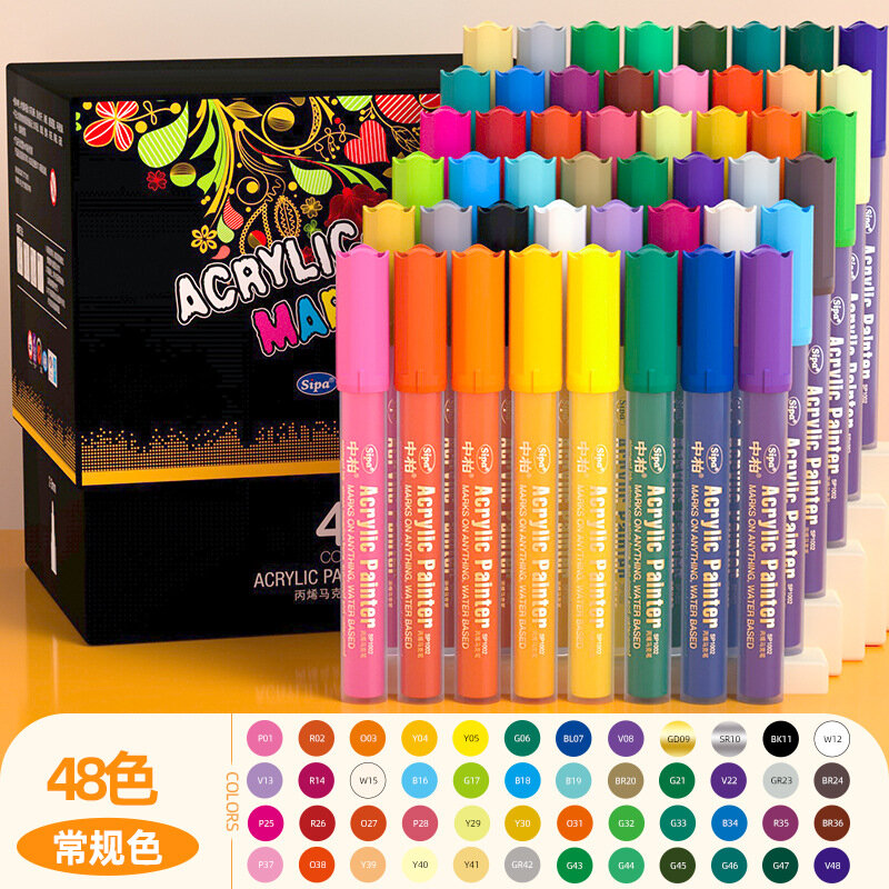 Cores profissionais desenho colorido marcadores cores para pintar crianças marcadores acrílicos permanentes pintura arte suprimentos para o artista