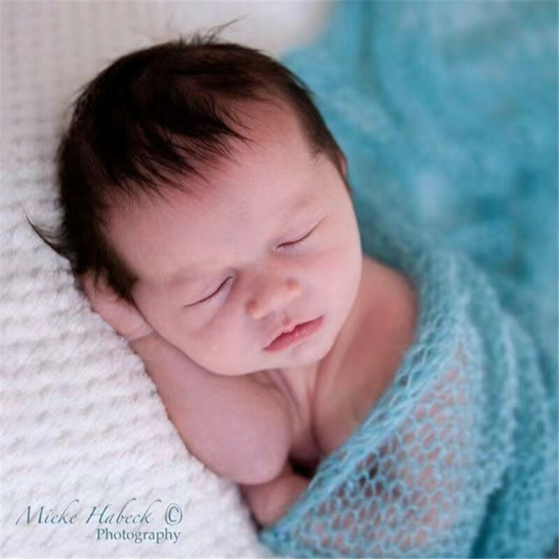 モヘア-ソフトラップ150*50 cm新生児用写真アクセサリーバスケットフィラー写真背景ブランケット