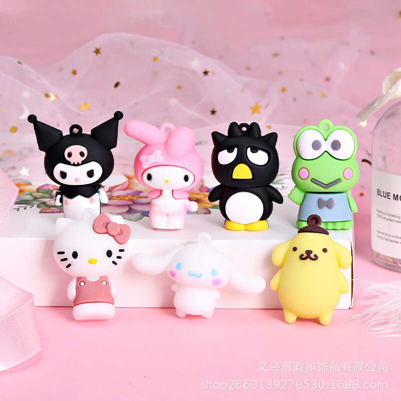 Sanrio-Llavero Kawaii de Hello Kitty, Mymelody, Cinnamorroll, colgante de bolsa de dibujos animados, decoración de mochila escolar para niños, 2024