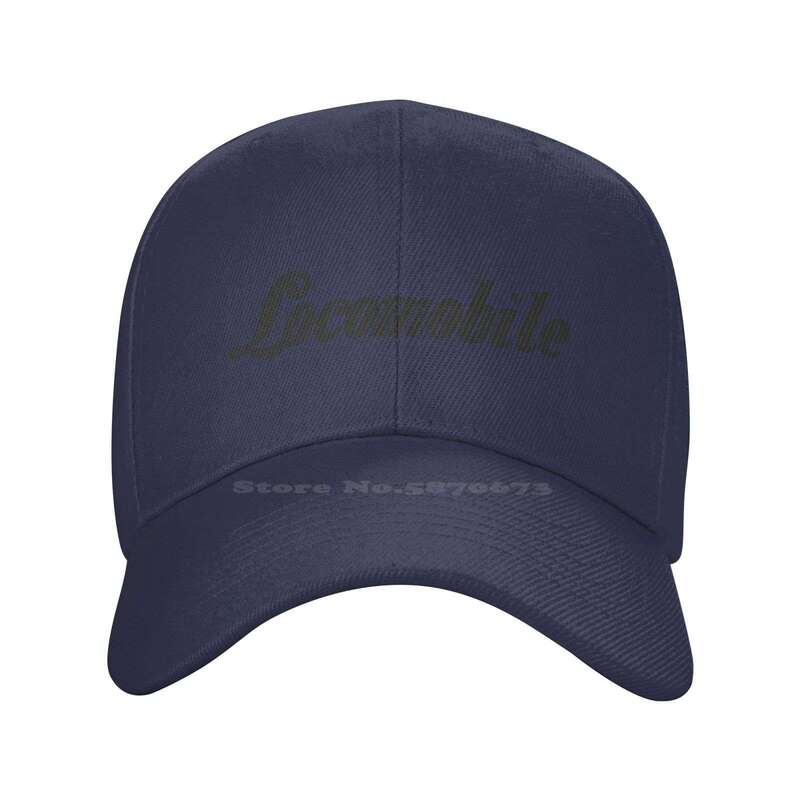 Locomobile Company of America 로고 프린트 그래픽 캐주얼 데님 모자, 니트 모자, 야구 모자