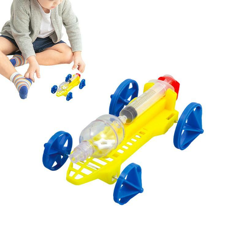 Dzieci DIY zabawki naukowe ręcznie robiony samochód wiatrowy eksperymenty naukowe zabawki małe wynalazki koło łodzi fizyczne nauki zabawki edukacyjne
