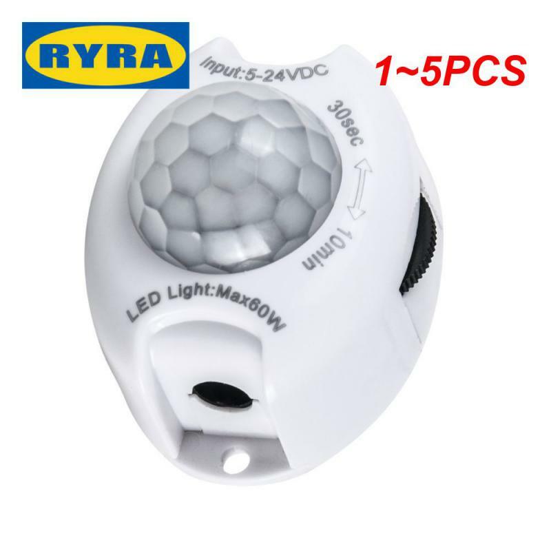 Mini Smart Home LED Strip Light Module, Sensor de Movimento Pir, Detector de Movimento, Fita Leve, 1 a 5Pcs