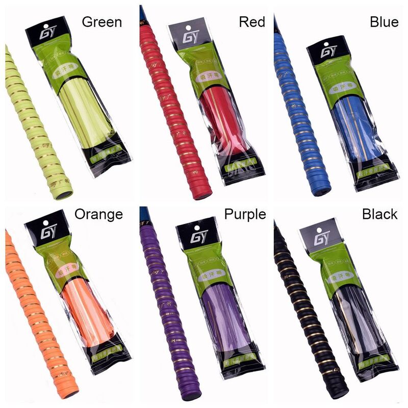 Накладки для ракетки для бадминтона, 1,6 м, прочные нескользящие самоклеящиеся накладки, амортизирующие разноцветные накладки для ракетки