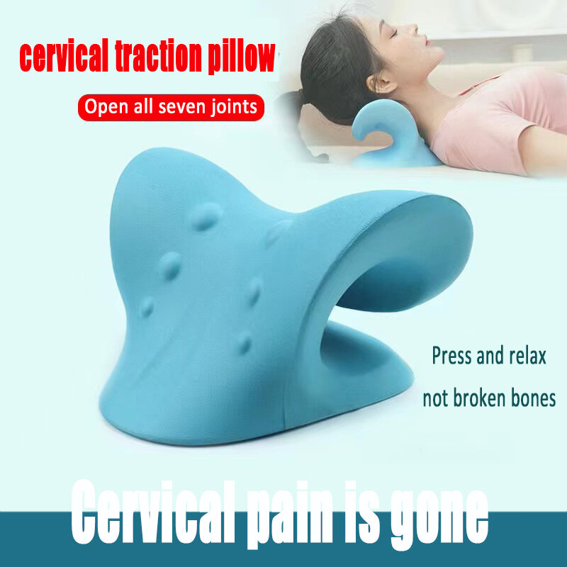 Barella per la spalla del collo cuscino per massaggio rilassante dispositivo di trazione chiropratica cervicale per alleviare il dolore allineamento della colonna vertebrale cervicale