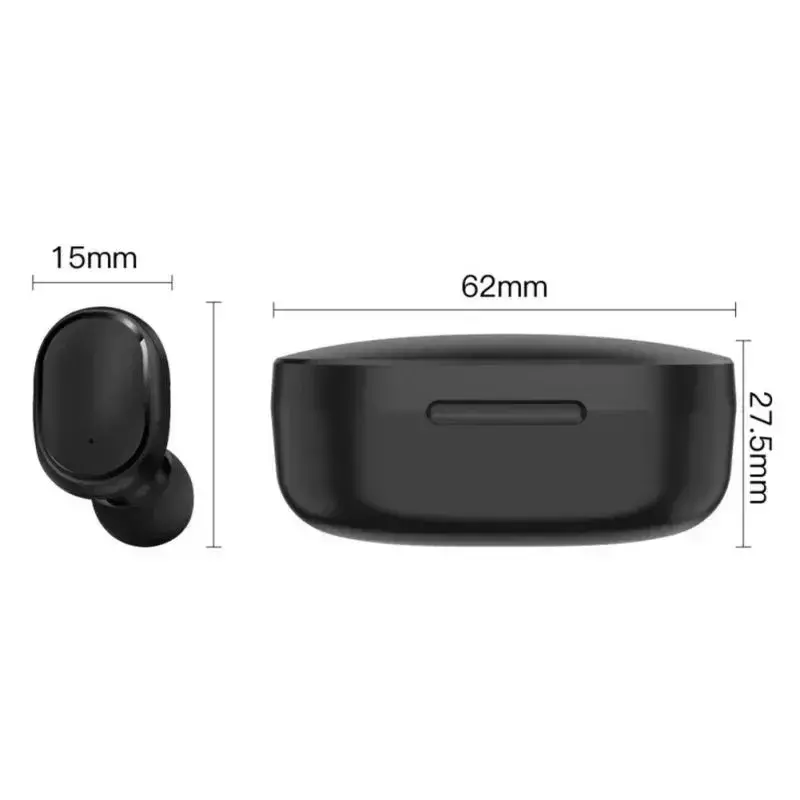 Fones de ouvido sem fio Bluetooth com microfone TWS E6S Headset com cancelamento de ruído Auscultadores para Xiaomi Redmi
