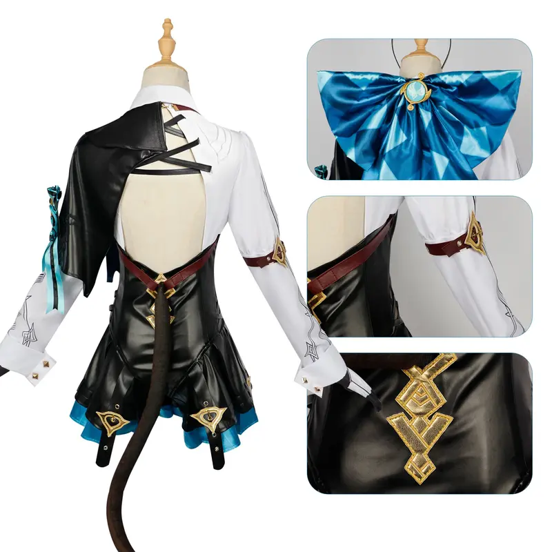Lynette peruka do cosplay pełny zestaw kostium magik asystent karnawałowy mundur ubrania Halloween kobiety sukienka