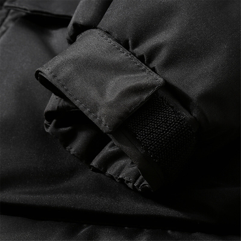 Стеганая куртка мужская зимняя плотная куртка пальто Модная Повседневная однотонная парка с капюшоном мужская зимняя теплая верхняя одежда