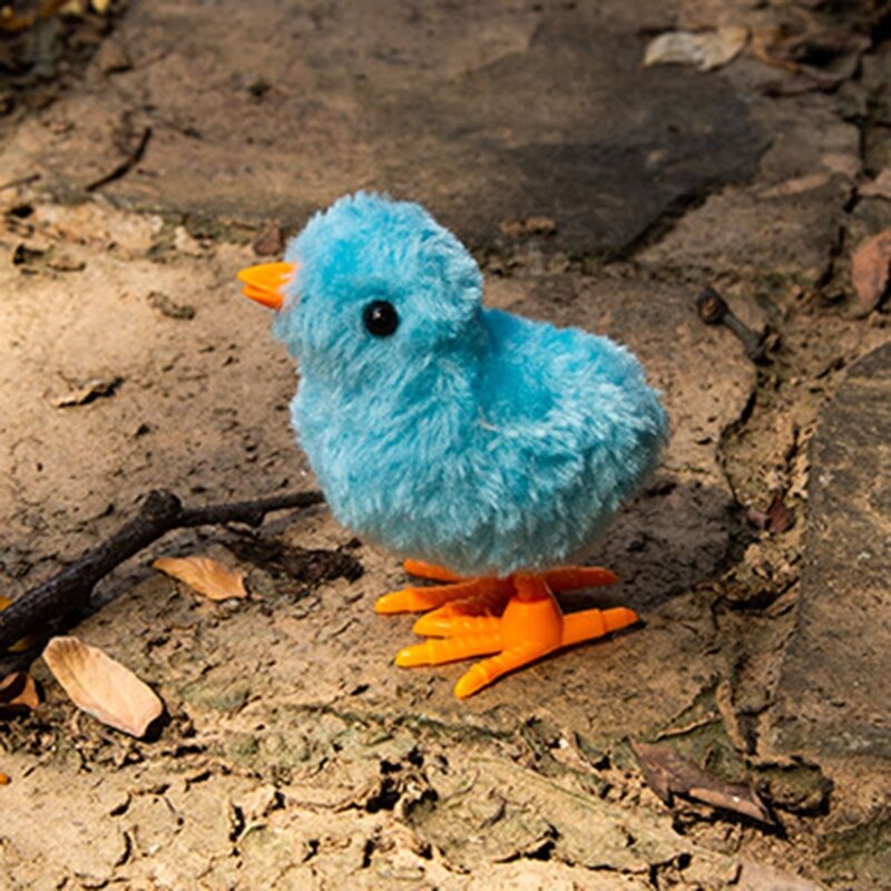 Pollo saltador azul amarillo juguetes peluche para desarrollar visión, envío directo