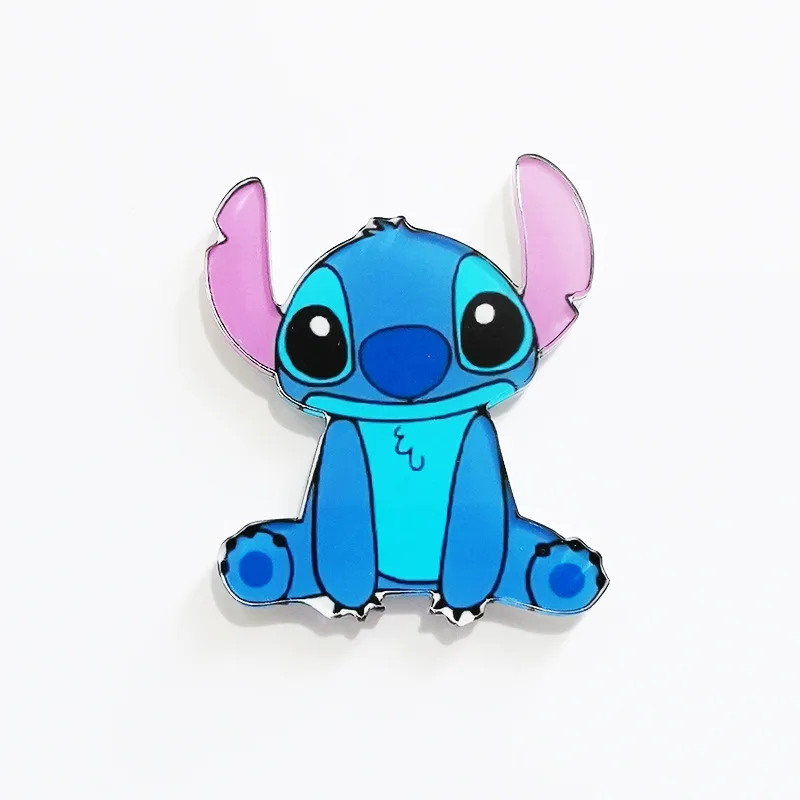Disney Anime Stitch Series Acrylic Creative Brooch Men Ladies Shirt Lapel Pin Bags Cloth Jewelry Badge Accessories Kids Gifts