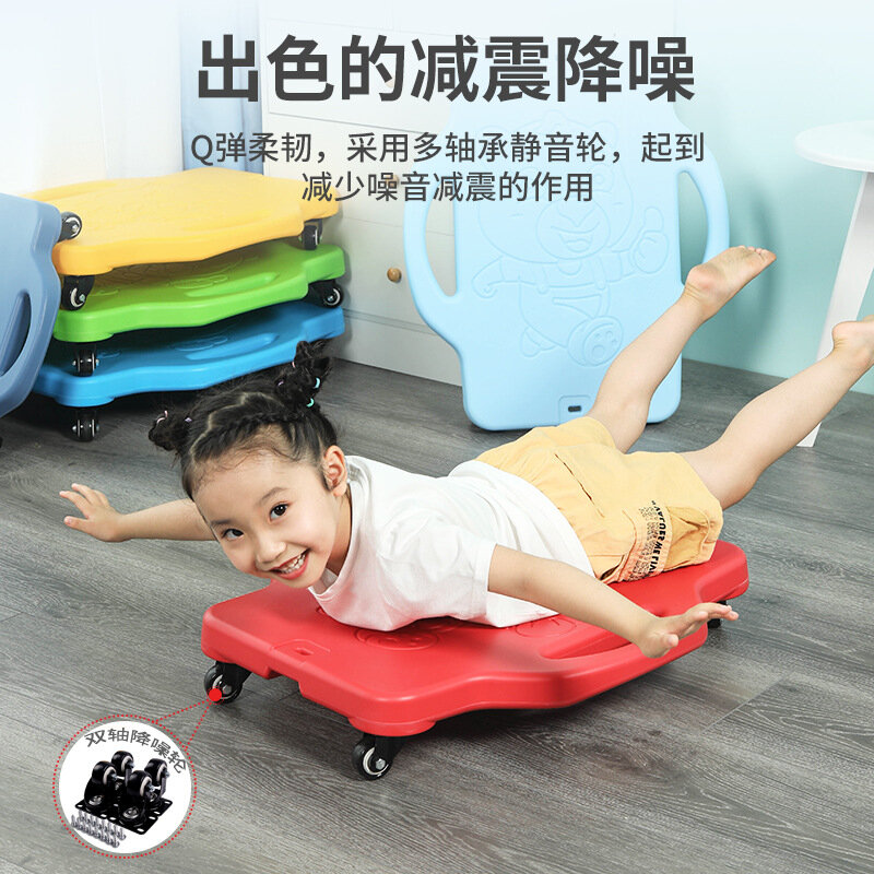 Scuola materna integrazione sensoriale attrezzatura per l'allenamento Balance Board educazione precoce per bambini casa vestibolare Scooter a quattro ruote