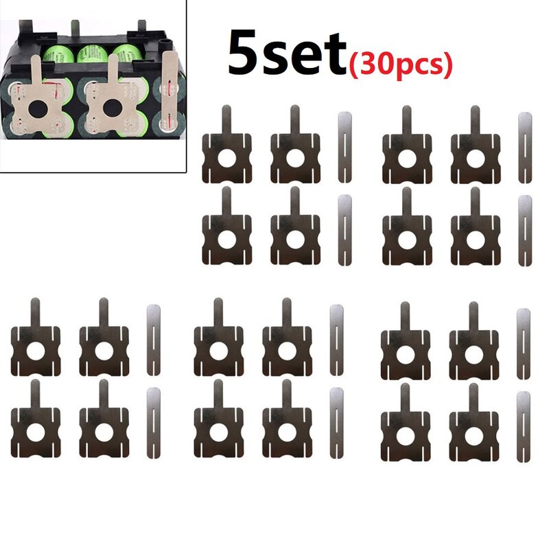 30/60 buah Strip tali berbentuk U lapisan baterai pelat nikel Las Spot untuk Solder pengelasan Spot baterai