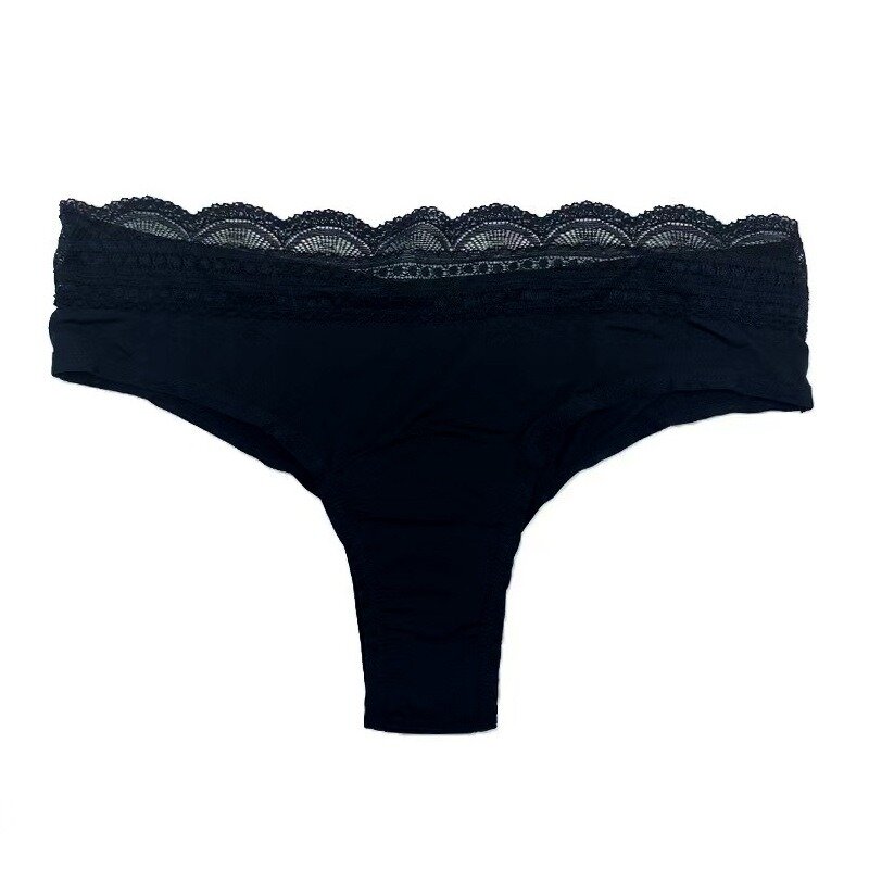Sexy Spitze Spitze atmungsaktive Menstruation T-Hose Damen Plus-Size dünne einfarbige Unterwäsche Pro-Skin Periode Slips