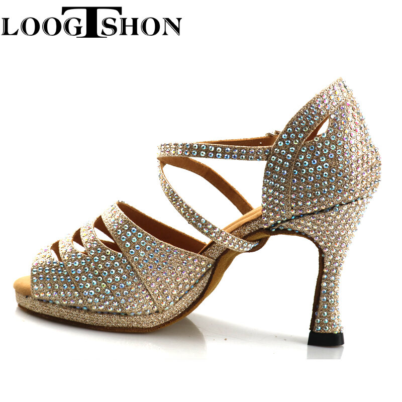 LOOGTSHON-zapatos de baile con plataforma de agua Latina para mujer, zapatos de Jazz de tacón alto, zapatos de plataforma para niñas y mujeres