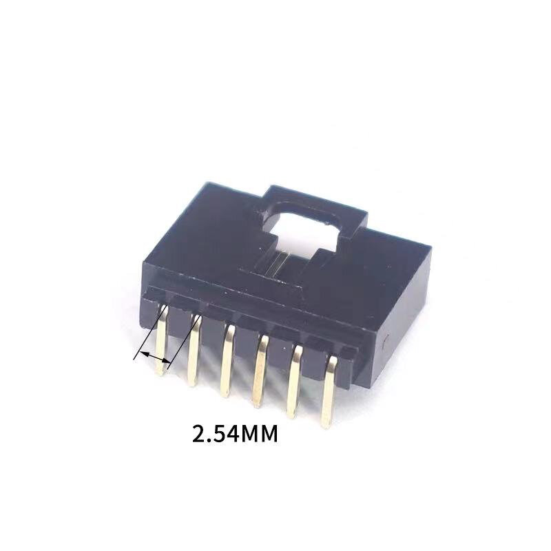 10pcs MX2.54mm Dupont Housing with Latch Right Angle Straight Wafer Single Row Pin Header Terminal 2543 TJC8 2P 3P 4P 5P 6P 12P