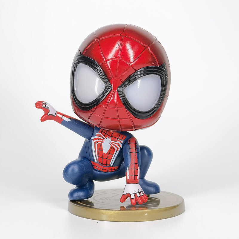 9cm Wunder Spiderman Anime Action figur Spielzeug PVC Schreibtisch Mini Dekoration Spiderman Puppe Sammlung Modell Spielzeug Weihnachts geschenk für Kind