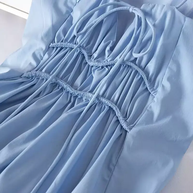 Новое Женское плиссированное платье без бретелек