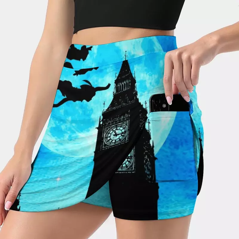 Falda de noche de acuarela mágica para mujer, ropa de verano Y2K, falda de pantalón estilo Kpop con bolsillo, Wendy Neverland Fantasy, 2022