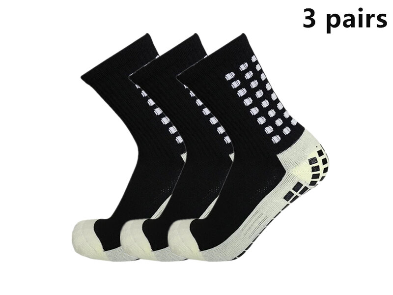 3 Pairs New Football Socks Non-slip Silicone Sole Professional Outdoor Sport Accessories Men Women Yoga  Soccer