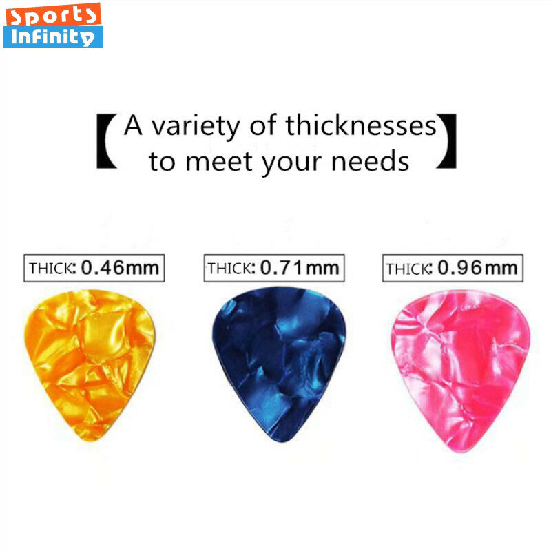 10pc Kit Mix 0.5mm Celluloid 0.71mm Wood Guitar Ukulele Triangle Colorful Picks Kit for Acoustic Electric Bass Plectrum Mediator