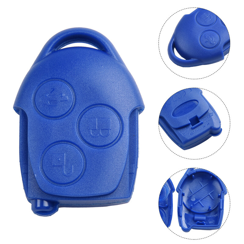Car 3-Button Case Shell-chave para Ford, Transit Connect, Mk7 Auto Remote Keys, Protector Cover, Substituição