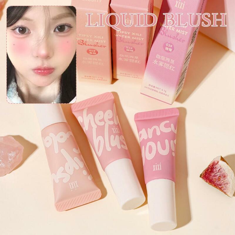 2 in 1 Liquid Blush Cream Eyeshadow Velvet Matte Pink Smudge Contour Easy Face fard Natural Tint Makeup Brightens Cheek D9X5