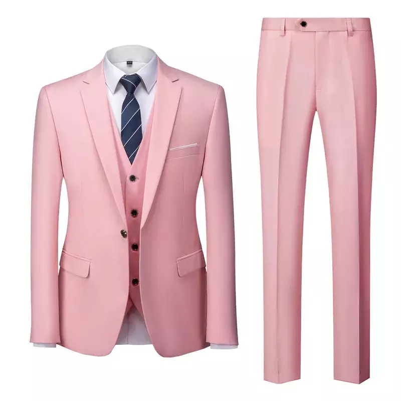 Costume Slim Fit pour Homme, Grande Taille, Tenue Décontractée, Style Affaires, M6084