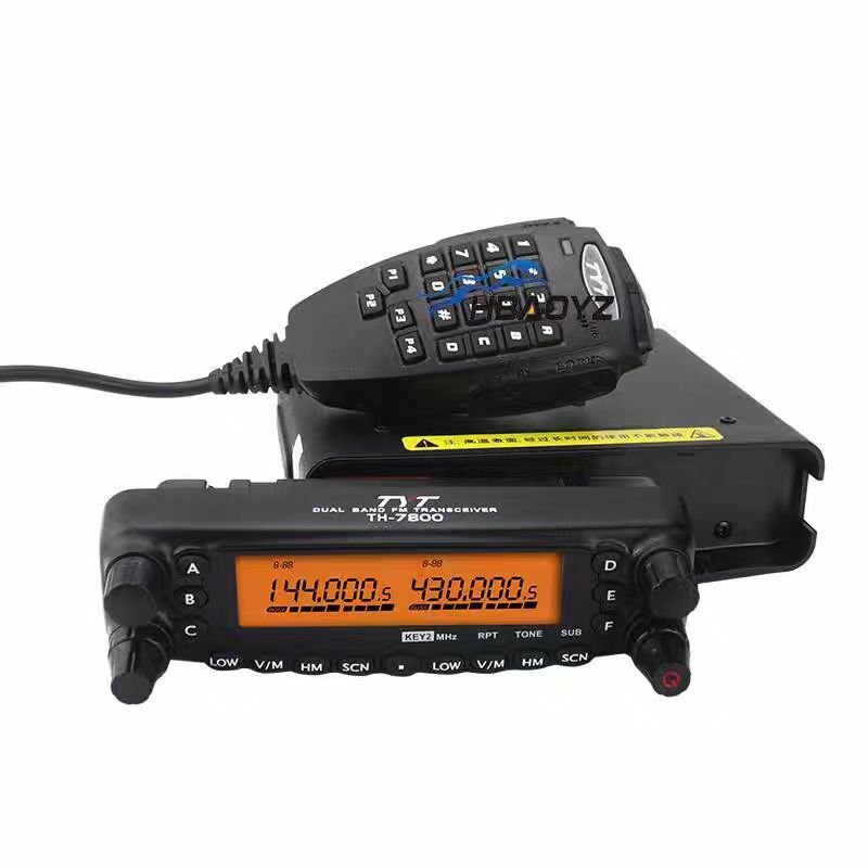 TYT TH-7800 Radio mobil, Walkie talkie Dual Band 136-174/400-480MHz VHF/40W UHF Transceiver seluler dua arah radio